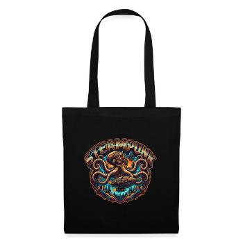 Esthétique steampunk & rétro-futurisme vapeur - Sac en tissu - noir - Devant