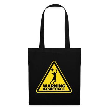 Avertissement Sportif Basket-ball Signal d’avertissement - Sac en tissu - noir - Devant