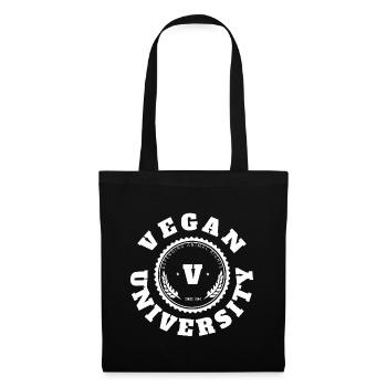 Vegan University Logo College Style - Tote Bag - black - Front