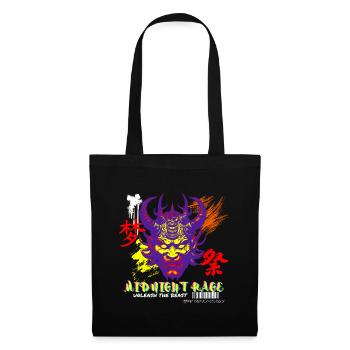 Midnight Rage Glitch Oni Face Style Urbain - Sac en tissu - noir - Devant