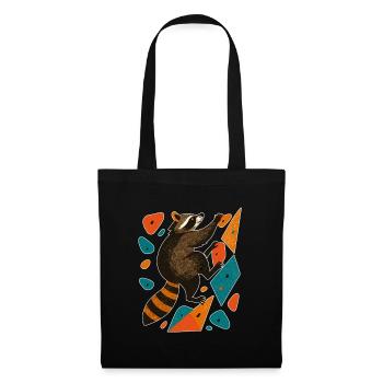 Cadeau motivant pour l’escalade de ratons laveurs en bloc - Sac en tissu - noir - Devant
