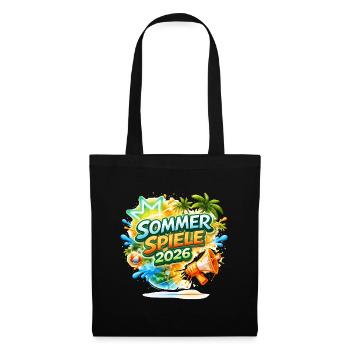 Sommer Spiele 2026 Tropen-Logo - Stoffbeutel - Schwarz - Vorne