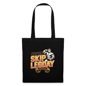 Never skip Leg Day - Deutsche Fitness Memes - Tote Bag - black - Front