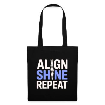Chiropractor Align Shine Repeat Professional DC  - Tote Bag - black - Front