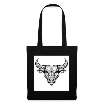 Geometric bull's head - Tote Bag - black - Front