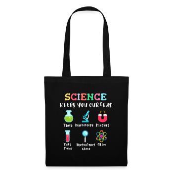 La science suscite la curiosité - Sac en tissu - noir - Devant