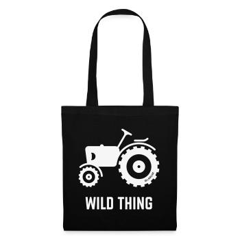 Wild Thing (Tractor / Farmer / White) - Tote Bag - black - Front