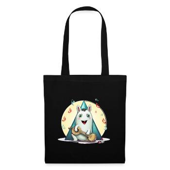 Un lapin de musique au camping - Sac en tissu - noir - Devant