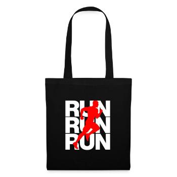 JOGGING, RUN POWER! SPORT, RUNNING, JUST RUN - Tote Bag - black - Front