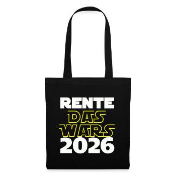 Rente 2026 das wars - Stoffbeutel - Schwarz - Vorne
