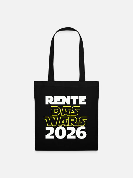 Rente 2026 das wars - Stoffbeutel - Schwarz