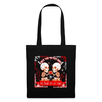 Cute Skeleton Valentine - Love You To The Bone Tee - Tote Bag - black - Front