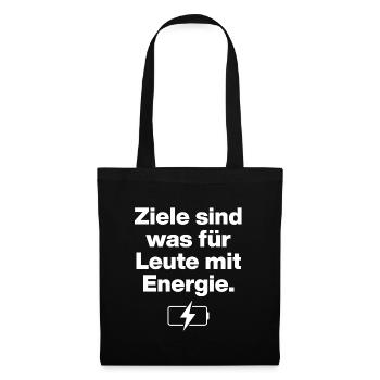 PAS D’ÉNERGIE, PAS D’OBJECTIFS, DE CHEMISE AMUSANTE, DE MOTIVATION - Sac en tissu - noir - Devant