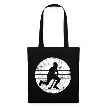 Sketch du joueur de hockey - Sac en tissu - noir - Devant
