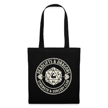 Soulevés de terre et Club de Force et de Sorcellerie des Dragons - Sac en tissu - noir - Devant