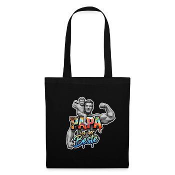 PAPA EST LE MEILLEUR - Sac en tissu - noir - Devant