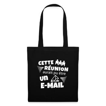 Office Humor T-Shirt – Useless Meeting - Tote Bag - black - Front