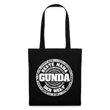 Gunda als Mutter - Stoffbeutel - Schwarz - Vorne