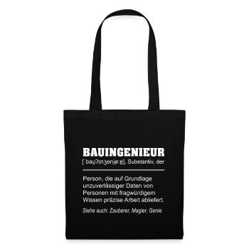 Civil Engineer Definition Funny - Tote Bag - black - Front