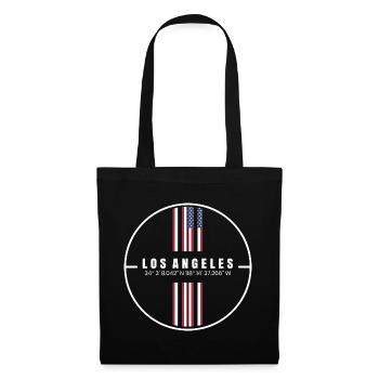 Coordonnées de Los Angeles - Sac en tissu - noir - Devant