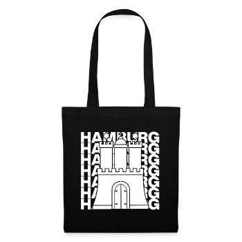 HAMBURG STADTTOR, HANSE, MOIN, HH - Stoffbeutel - Schwarz - Vorne