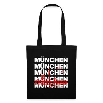 MÜNCHEN SKYLINE STACK – MIA SAN MUNICH - Stoffbeutel - Schwarz - Vorne