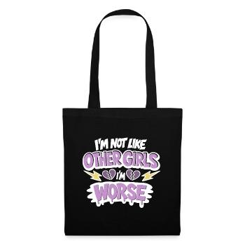 Pas comme les autres filles – Pire - Sac en tissu - noir - Devant