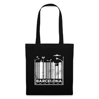 Barcelona City - Stoffbeutel - Schwarz - Vorne