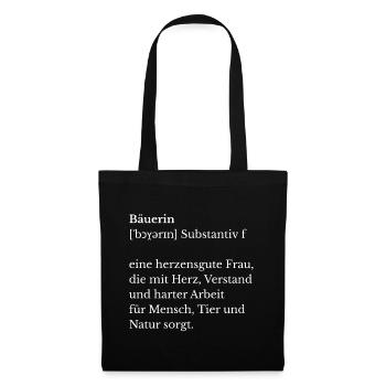 Farmer's Wife T-Shirt – Strong Statement for Country Life - Tote Bag - black - Front