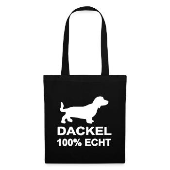 Dackel - Stoffbeutel - Schwarz - Vorne