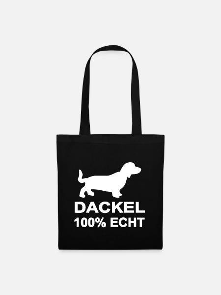 Dackel - Stoffbeutel - Schwarz