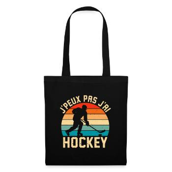 J'Peux Pas J'Ai Hockey Retro Hockey sur Glace - Tote Bag - black - Front