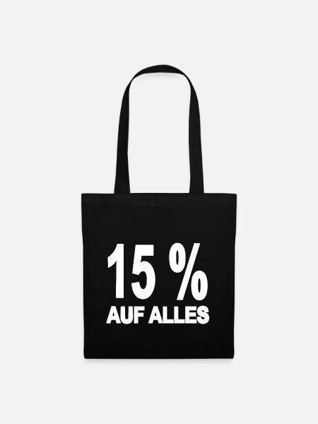 Rabatt - Stoffbeutel - Schwarz