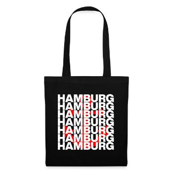 HAMBOURG LIEBE HH HAFENPOWER ANKER NORDDEUTSCH - Sac en tissu - noir - Devant