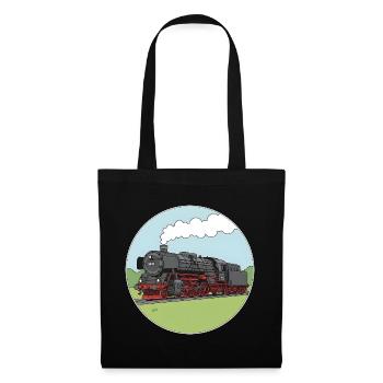 Steam Locomotive Locomotive Railway Locomotive Br01 - Tote Bag - black - Front