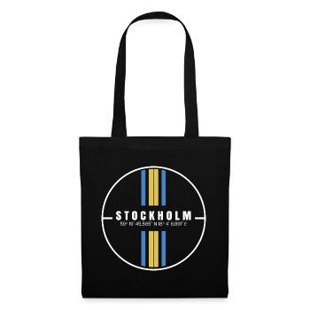 Coordonnées de Stockholm - Sac en tissu - noir - Devant