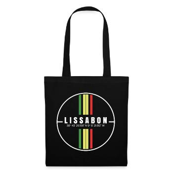 Coordonnées de Lisbonne - Sac en tissu - noir - Devant