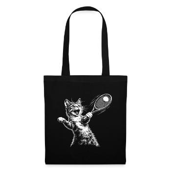 Tennis de chats drôles - Sac en tissu - noir - Devant