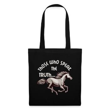 Le cheval et la Vérité - Sac en tissu - noir - Devant