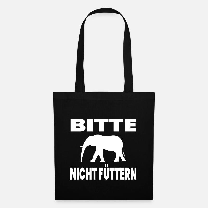 Elefant - Stoffbeutel - Schwarz