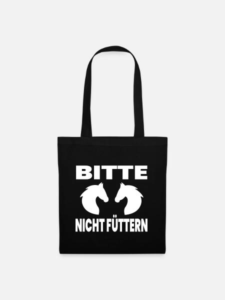 Pferde - Stoffbeutel - Schwarz