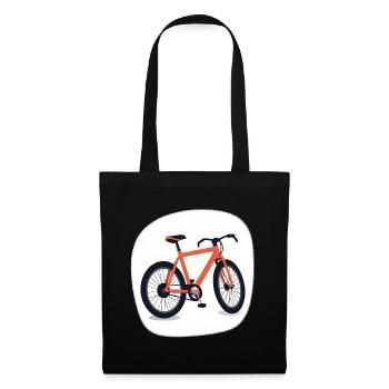 Design orange du vélo - Sac en tissu - noir - Devant