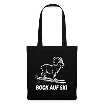 Funny ibex for skiers - Tote Bag - black - Front