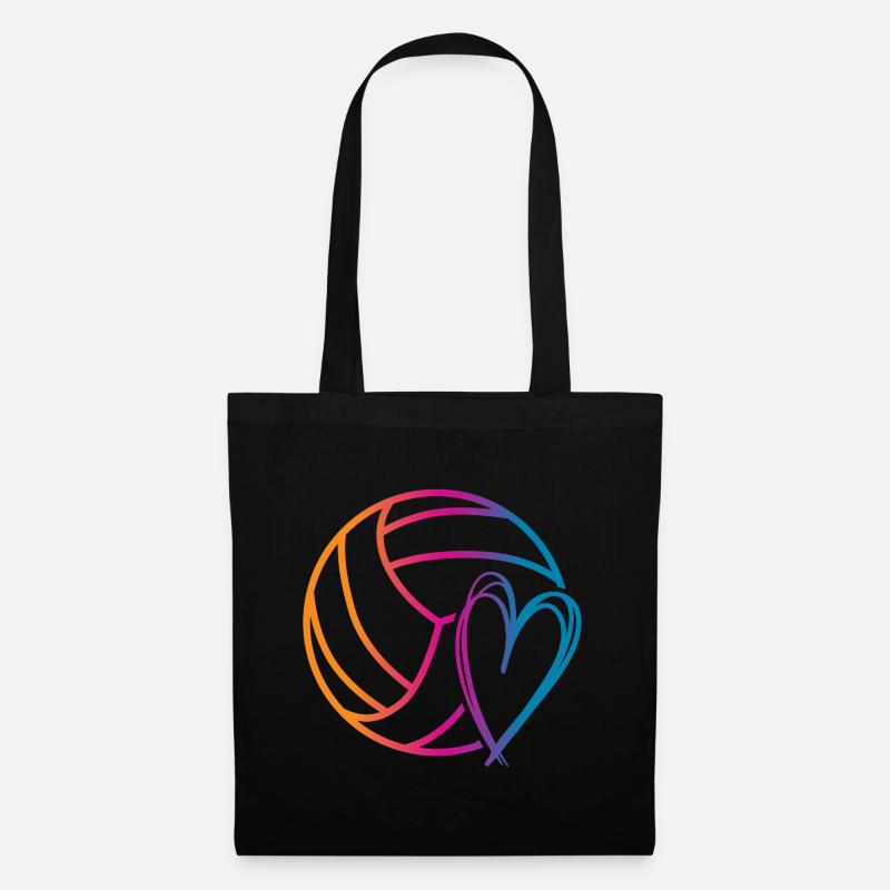 Volleyball Ball - Stoffbeutel - Schwarz
