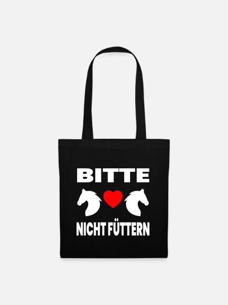 Pferde - Stoffbeutel - Schwarz