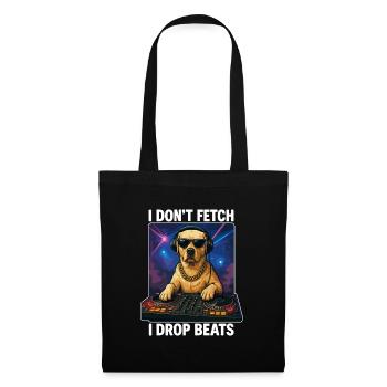 Labrador DJ : Je ne rapporte pas, je lâche des beats ! - Sac en tissu - noir - Devant