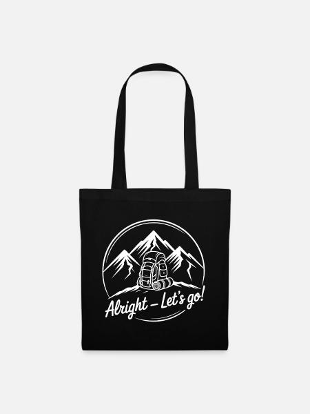 Alpinpfad Rucksack Abenteuer - Stoffbeutel - Schwarz
