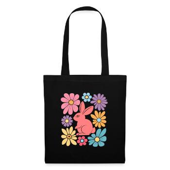 Happy Easter Bunny Boho - Stoffbeutel - Schwarz - Vorne