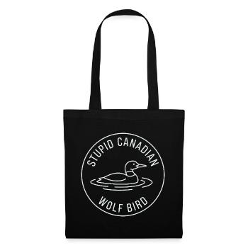 Stupid Canadian Wolf Bird Duck Graphic Design - Tote Bag - black - Front