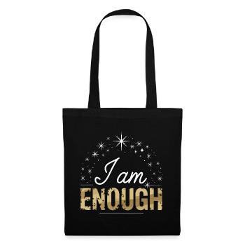 I Am Enough Self Love Saying Motivation - Tote Bag - black - Front